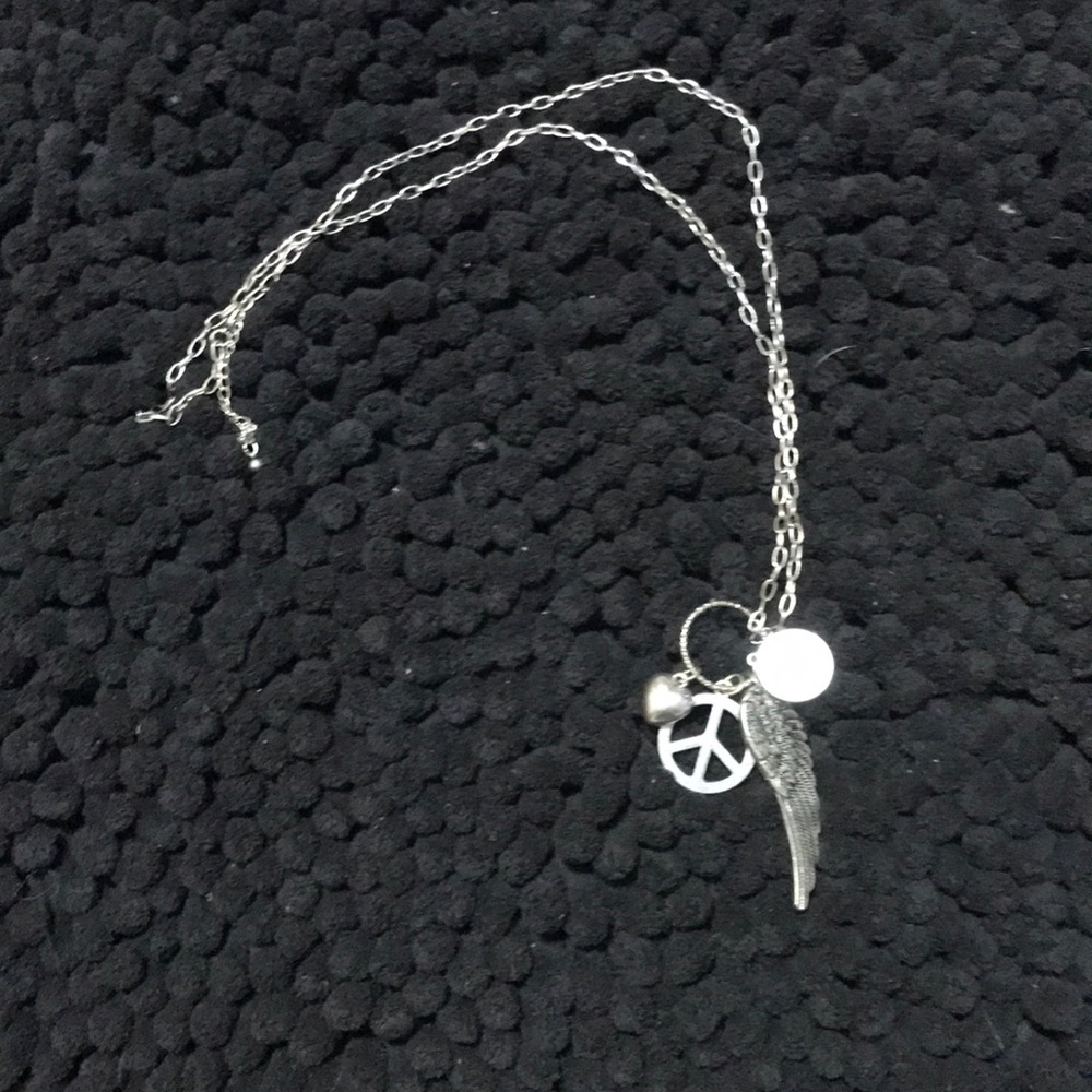 Silver Multicharm Statement Necklace